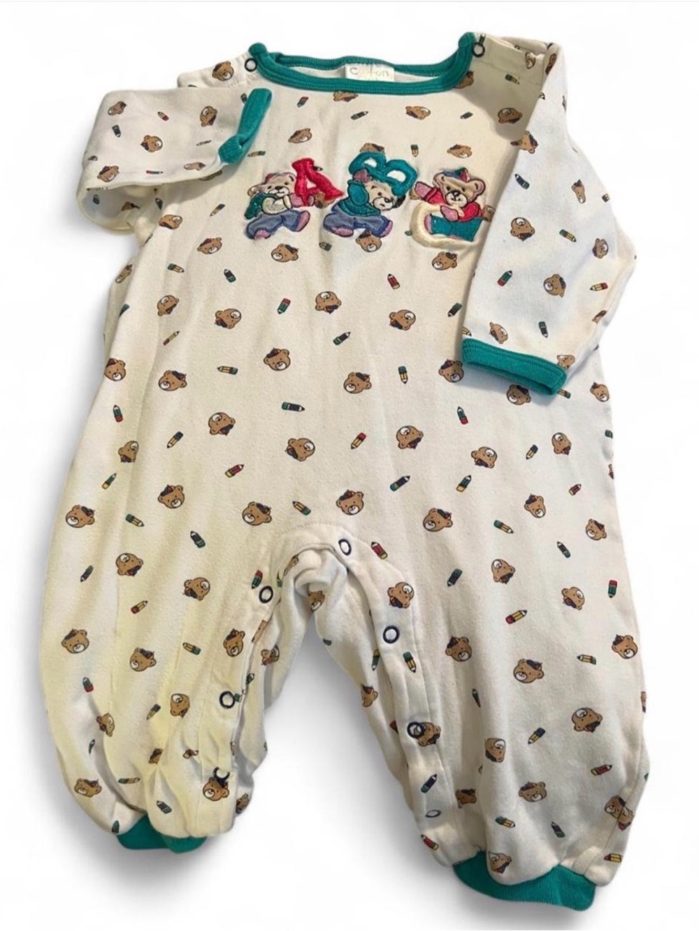 Vintage 90’s Cotton Club Bear Print Romper